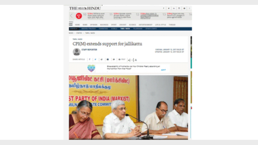 സിപിഎം ജെല്ലിക്കെട്ടിലങ്ങനെ, ശബരിമലയില് ഇങ്ങനെ