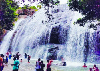 ആനയാടിക്കുത്തില്‍ സഞ്ചാരികള്‍ നിറഞ്ഞ നിലയില്‍