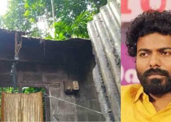 കഴിഞ്ഞ ദിവസത്തെ മഴയില്‍ മേല്‍ക്കൂര തകര്‍ന്ന് വീണ മുള്ളരിങ്ങാടുള്ള ശ്യാം രാജിന്റെ വീട്‌