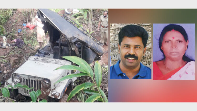 ദുരന്തബാക്കി... വാഗമണ്‍ കുവലേറ്റത്ത് അപകടത്തില്‍പ്പെട്ട് പൂര്‍ണ്ണമായും തകര്‍ന്ന ജീപ്പ്, രï് പേര്‍ മരിച്ചു. മരിച്ച സ്റ്റാലിന്‍, സ്വര്‍ണ മാരി