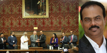British Parliment Honouring Dr. Rajasekharan Nair of Uday Samudra Group of Hotels with 'The Tourism Excellence Award' at Houses of Parliment London
