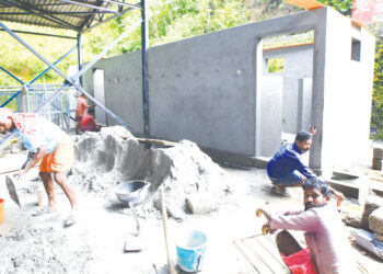 ശബരിമല സന്നിധാനത്ത് ശൗചാലയ നിര്‍മാണം നടക്കുന്നു