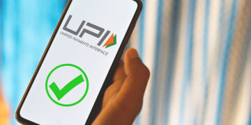 UPI payment gateway with green tick. New Delhi, India- 17th June, 2023.