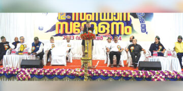 അഖിലഭാരതീയ പൂര്‍വസൈനിക് സേവാപരിഷത്ത് 12-ാം സംസ്ഥാന സമ്മേളനം പാലക്കാട് വടക്കന്തറ അശ്വതി കല്യാണമണ്ഡപത്തില്‍ ദേശീയ പ്രസിഡന്റ് ലഫ്. ജനറല്‍ വി.കെ. ചതുര്‍വേദി ഉദ്ഘാടനം ചെയ്യുന്നു