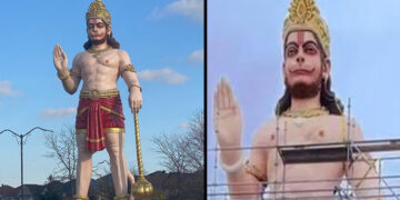 55 അടി ഉയരമുള്ള ഹിന്ദു ദേവനായ ഹനുമാന്റെ പ്രതിമ ബ്രാംപ്ടണിലെ ഹിന്ദു സഭാ മന്ദിറിൽ നിർമ്മിക്കുന്നു