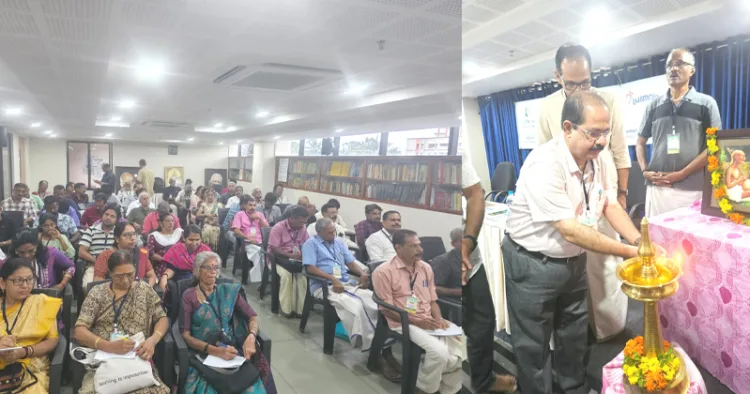 സക്ഷമ കേരള ശില്‍പ്പശാല 'പ്രണവം' മെഡിക്കല്‍ കോളജ് മുന്‍ ഇഎന്‍ടി വിഭാഗം തലവന്‍ ഡോ.പി. മുരളീധരന്‍ നമ്പൂതിരി ഉദ്ഘാടനം ചെയ്യുന്നു