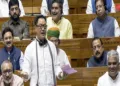 New Delhi, Aug 8 (ANI): Union Parliamentary Affairs Minister Kiren Rijiju speaks in the Lok Sabha during the Monsoon Session of Parliament, in New Delhi on Thursday. (ANI Photo/SansadTV)