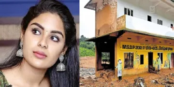 മോഹന്‍ലാലിന്‍റെ വിശ്വശാന്തി ഫൗണ്ടേഷന്‍ പുനരുദ്ധരിക്കുമെന്ന് പ്രഖ്യാപിച്ച പ്രളയം ഏറെ കേടുപാടുകള്‍ വരുത്തിയ മുണ്ടക്കൈ എല്‍പി സ്കൂള്‍ (വലത്ത്)