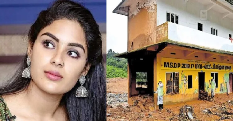 മോഹന്‍ലാലിന്‍റെ വിശ്വശാന്തി ഫൗണ്ടേഷന്‍ പുനരുദ്ധരിക്കുമെന്ന് പ്രഖ്യാപിച്ച പ്രളയം ഏറെ കേടുപാടുകള്‍ വരുത്തിയ മുണ്ടക്കൈ എല്‍പി സ്കൂള്‍ (വലത്ത്)