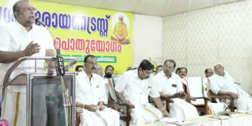 എസ്എന്‍ ട്രസ്റ്റിന്റെ വാര്‍ഷിക പൊതുയോഗത്തില്‍ അസി. സെക്രട്ടറി തുഷാര്‍ വെള്ളാപ്പള്ളി ബജറ്റ് അവതരിപ്പിക്കുന്നു