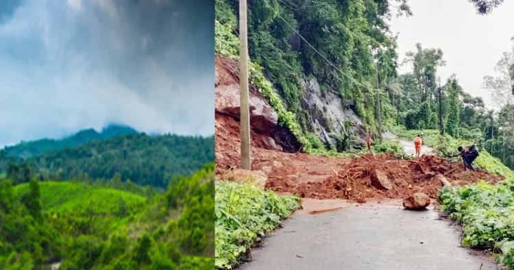 കഴിഞ്ഞദിവസമുണ്ടായ കനത്ത മഴയില്‍ വാഴമലയില്‍
മണ്ണിടിഞ്ഞ് റോഡ് ഗതാഗതം തടസ്സപ്പെട്ടപ്പോള്‍