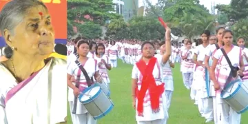 നാഗ്പൂര്‍ രേശിംഭാഗില്‍ രാഷ്ട്ര സേവികാ സമിതി വിജയദശമി മഹോത്സവത്തില്‍ പ്രമുഖ സഞ്ചാലിക വി. ശാന്തകുമാരി സംസാരിക്കുന്നു