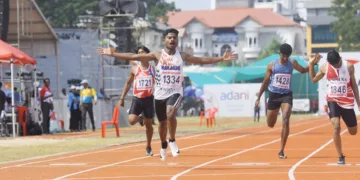 ജാസിം കെ റസാക്ക്. സീനിയര്‍ വിഭാഗം ആണ്‍കുട്ടികളുടെ 200 മീറ്ററില്‍ സ്വര്‍ണം. മാര്‍ ബേസില്‍ എച്ച്.എസ്.എസ് കോതമംഗലം എറണാകുളം