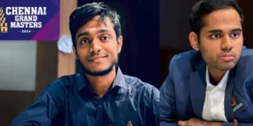 അരവിന്ദ് ചിദംബരം (ഇടത്ത്) അര്‍ജുന്‍ എരിഗെയ്സി (വലത്ത്)