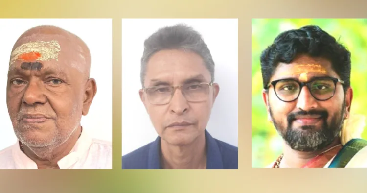 പുലിയന്നൂര്‍ ശശി നമ്പൂതിരിപ്പാട്, ഇടക്കഴിപ്പുറം രമേശന്‍ നമ്പൂതിരി, പുടയൂര്‍ ജയനാരായണന്‍ നമ്പൂതിരിപ്പാട്‌