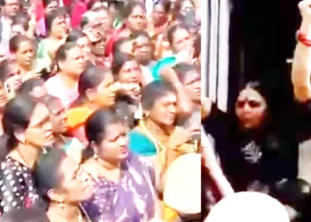 പോലീസ് വിലക്കുകള്‍ മറികടന്ന് മഹിളാമോര്‍ച്ച മധുരയില്‍ നടത്തിയ നീതി റാലി, ബിജെപി നേതാവ് ഖുശ്ബു സുന്ദര്‍ അടക്കമുള്ള നേതാക്കളെ അറസ്റ്റ് ചെയ്ത് നീക്കുന്നു