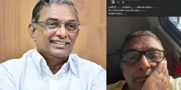 പത്മകുമാര്‍ ഫെയ്സ്ബുക്കില്‍ പങ്കുവെച്ച കുറിപ്പ് (വലത്ത്)