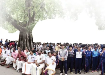 നമസ്‌തേ കിള്ളിയാര്‍ യാത്രയോടനുബന്ധിച്ച് നെടുമങ്ങാട് നടന്ന പൊതുസമ്മേളനത്തിന്റെ സദസ്‌