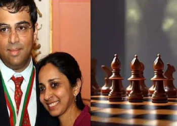വിശ്വനാഥന്‍ ആനന്ദും ഭാര്യ അരുണയും (ഇടത്ത്)