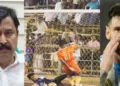 മലപ്പുറത്തെ സെവന്‍സ് പന്ത് കളി (നടുവില്‍ ) മെസ്സി (വലത്ത്)