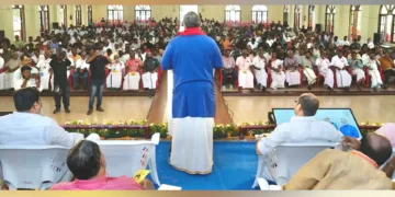 ബിജപി വയനാട് ജില്ലാ കണ്‍വന്‍ഷനില്‍ പാര്‍ട്ടി സംസ്ഥാന അദ്ധ്യക്ഷന്‍ രാജീവ് ചന്ദ്രശേഖര്‍ സംസാരിക്കുന്നു