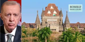 തുര്‍ക്കി പ്രസിഡന്‍റ് എര്‍ദോഗാന്‍ (ഇടത്ത്) ബോംബെ ഹൈക്കോടതി (വലത്ത്)