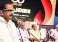 ജന്മഭൂമി ജനറല്‍ മാനേജര്‍ കെ.ബി. ശ്രീകുമാര്‍ സംസാരിക്കുന്നു