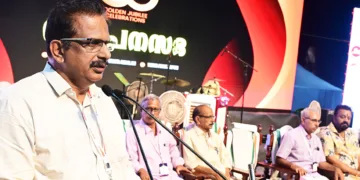 ജന്മഭൂമി ജനറല്‍ മാനേജര്‍ കെ.ബി. ശ്രീകുമാര്‍ സംസാരിക്കുന്നു