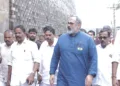 കൂരിയാട് തകര്‍ന്ന ദേശീയപാത ബിജെപി സംസ്ഥാന അദ്ധ്യക്ഷന്‍ രാജീവ് ചന്ദ്രശേഖര്‍ സന്ദര്‍ശിച്ചപ്പോള്‍