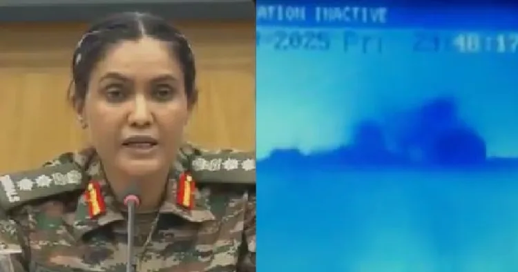 ഇന്ത്യ പാക് അതിര്‍ത്തിയില്‍ ഇന്ത്യ നടത്തിയ പ്രത്യാക്രമണത്തിന്‍റെ ദൃശ്യം (വലത്ത്)