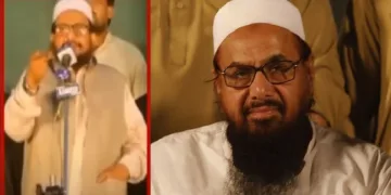 മുംബൈ ഭീകരാക്രമണത്തില്‍ സൂത്രധാരനും ഇന്ത്യയുടെ പിടികിട്ടാപ്പുള്ളിയുമായി ലഷ്കര്‍ ഭീകരന്‍ ഹഫീസ് സയിദ് (വലത്ത്) ഹഫീസ് സയിദിന്‍റെ മകന്‍ തല്‍ഹ സയീദ് (ഇടത്ത്)