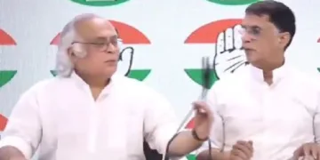 തുര്‍ക്കിയെപ്പറ്റി ചോദിച്ചപപോള്‍ വാര്‍ത്താസമ്മേളനത്തില്‍ ഉത്തരം പറയാനാകാകെ കുഴങ്ങുന്ന കോണ്‍ഗ്രസ് നേതാക്കളായ ജയറാം രമേഷും പവന്‍ ഖേരയും