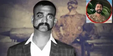 അഭിനന്ദൻ വർത്തമാനും പാക്കിസ്ഥാനി മേജർ മോയിസ് അബ്ബാസും (ബോക്സിൽ)
