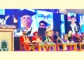 കേരള കാര്‍ഷിക സര്‍വകലാശാല ബിരുദദാനച്ചടങ്ങില്‍ ഗവര്‍ണര്‍ രാജേന്ദ്ര വിശ്വനാഥ ആര്‍ലേക്കര്‍ സംസാരിക്കുന്നു