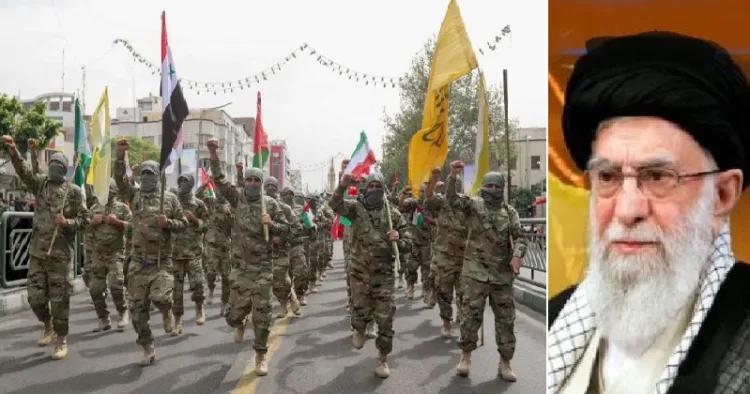 ഇസ്രയേല്‍ സര്‍ക്കാരിനെതിരായി ശബ്ദമുയര്‍ത്തുന്ന മനുഷ്യാവകാശപ്രവര്‍ത്തകരേയും ജേണലിസ്റ്റുകളെയും സ്ത്രീസ്വാതന്ത്ര്യപ്രവര്‍ത്തകരെയും അടിച്ചമര്‍ത്താനുള്ള ആയത്തൊള്ള ഖമനേയിയുടെ ഭീകരസൈന്യമായ ബസീജ് ആര്‍മി (ഇടത്ത്)