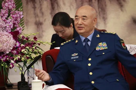 FILE - Then China's Vice Chairmen of the Central Military Commission (CMC) Xu Qiliang speaks to then German Defense Minister Ursula von der Leyen during their meeting at the Ba Yi Building in Beijing on Oct. 22. 2018. (How Hwee Young/Pool Photo via AP, Filer) OCT. 22, 2018, POOL FILE PHOTO/2025-06-02 22:51:53/