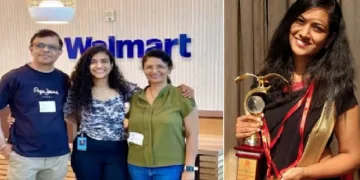 മഹാരാഷ്ട്ര ഇന്‍സ്റ്റിറ്റ്യൂട്ട് ഓഫ് ക്നോളജിയിലെ കംപ്യൂട്ടര്‍ സയന്‍സില്‍ ഗോള്‍ഡ് മെഡല്‍ നേടിയ ദേവശ്രീ (വലത്ത്) അച്ഛനും അമ്മയ്ക്കും ഒപ്പം ദേവശ്രീ (ഇടത്ത്)