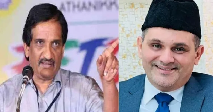 ഫസല്‍ ഗഫൂര്‍ (ഇടത്ത്) മുനവ്വറലി ശിഹാബ് തങ്ങള്‍ (വലത്ത്)