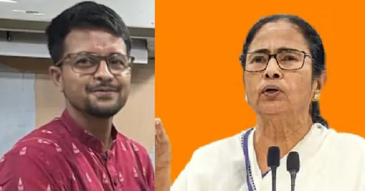 കൂട്ടബലാത്സംഗത്തിന് നേതൃത്വം നല്‍കിയ യുവ തൃണമൂല്‍ നേതാവ് മൊണോജിത് മിശ്ര (ഇടത്ത്) മമത (വലത്ത്)
