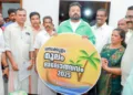 ചമ്പക്കുളം മൂലം ജലോത്സവത്തിന്റെ ലോഗോ പ്രകാശനം കേന്ദ്രമന്ത്രി സുരേഷ് ഗോപി നിര്‍വഹിക്കുന്നു
