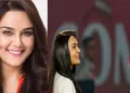 പ്രീതി സിന്‍റയും ക്യാപ്റ്റന്‍ ശ്രേയസ് അയ്യരം (വലത്ത്)
