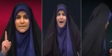 ഇറാന്‍ ടിവിയിലെ വാര്‍ത്ത അവതാരകയായ സഹര്‍ ഇമാമി ഇസ്രയേലിനെ ചീത്തവിളിക്കുന്നു (ഇടത്ത്) ഇസ്രയേല്‍ ടിവിചാനല്‍ ഓഫീസില്‍ ബോംബിട്ടപ്പോള്‍ കരയുന്നു (നടുവില്‍) ഭയന്ന് ഓടിപ്പോകുന്നു (വലത്ത്)