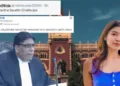 ഇന്‍സ്റ്റഗ്രാം ഇന്‍ഫ്ലുവന്‍സര്‍ ശര്‍മ്മിഷ്ഠ പനോളി (വലത്ത്) കൊല്‍ക്കൊത്ത ഹൈക്കോടതി ജഡ്ജി പാര്‍ത്ഥ സാരഥി ചാറ്റര്‍ജി (ഇടത്ത്)