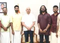 ഗവര്‍ണര്‍ രാജേന്ദ്ര വിശ്വനാഥ് ആര്‍ലേക്കര്‍ക്ക് എബിവിപി സംഘം നിവേദനം നല്‍കുന്നു