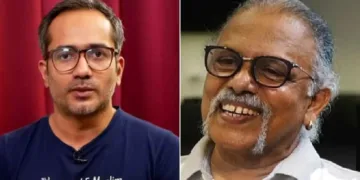 ആരിഫ് ഹുസൈന്‍ തെരുവത്ത് (ഇടത്ത്) മൈത്രേയന്‍ (വലത്ത്)
