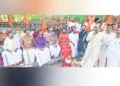 ബജ്‌റംഗ്ദളിന്റെ ആഭിമുഖ്യത്തില്‍ സെക്രട്ടേറിയറ്റ് നടയില്‍ നടത്തിയ ധര്‍ണ ക്ഷേത്രീയ സംയോജക് ജിജേഷ് പട്ടേരി ഉദ്ഘാടനം ചെയ്യുന്നു