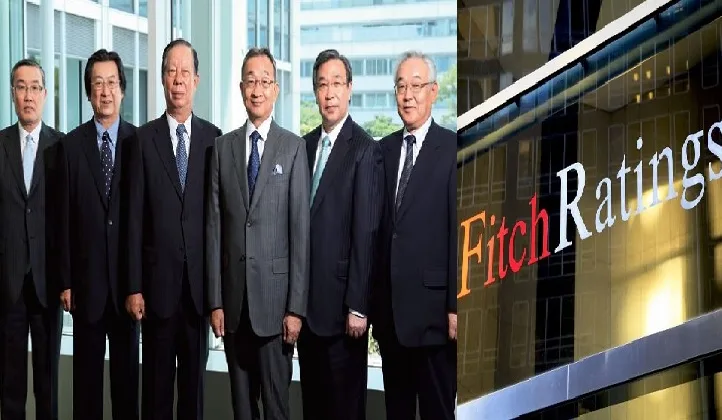 സുമിടോമോ മിത് സൂയി ഫിനാന്‍ഷ്യല്‍ ഗ്രൂപ്പിന് പിന്നിലെ ജപ്പാന്‍ ഡയറക്ടര്‍മാര്‍ (ഇടത്ത്) ഫിച്ച് റേറ്റിംഗ്സ് (വലത്ത്)