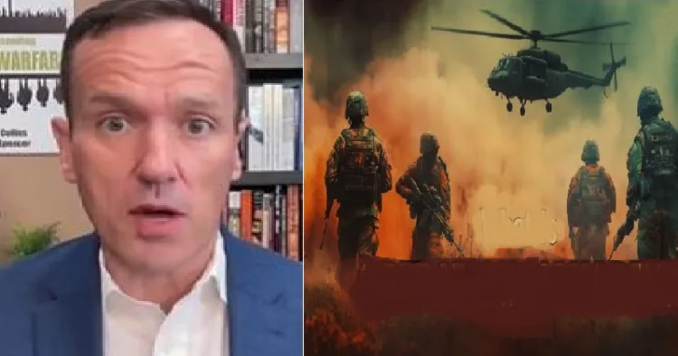 അമേരിക്കന്‍ യുദ്ധവിദഗ്ധനായ ജോണ്‍സ്പെന്‍സര്‍ (ഇടത്ത്)