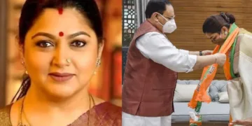 ബിജെപി ദേശീയ പ്രസിഡന്‍റ് ജെ.പി. നദ്ദ ഖുശ്ബുവിനെ തമിഴ്നാട് വൈസ് പ്രസിഡന്‍റായി തെരഞ്ഞെടുക്കപ്പെട്ടതായി അറിയിച്ച് അഭിനന്ദിക്കുന്നു.