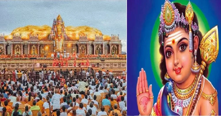 തമിഴ്നാട്ടിലെ മധുരൈയ്ക്കടുത്തുള്ള തിരുപ്പുറകുണ്ഡ്രത്തില്‍ നടന്ന മുരുക മഹാസമ്മേളനം (ഇടത്ത്)